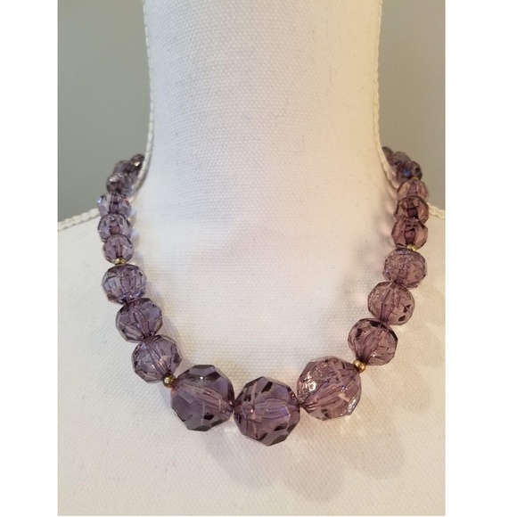 Amethyst-Color Large Bead Necklace - Picture 1 of 4
